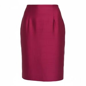 Le Suit Cranberry Coloured Pencil Skirt Sz 12Petite